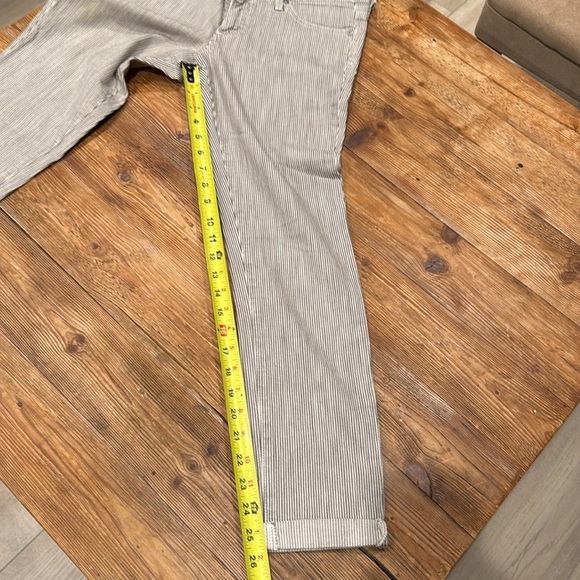 AG Adriano Goldschmied The Stilt Roll-Up Striped Cigarette Jeans Women’s 27R EUC - Picture 10 of 11